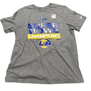 Nike LA Rams Super Bowl LVI Locker Room Trophy Collection Champions gray size XL